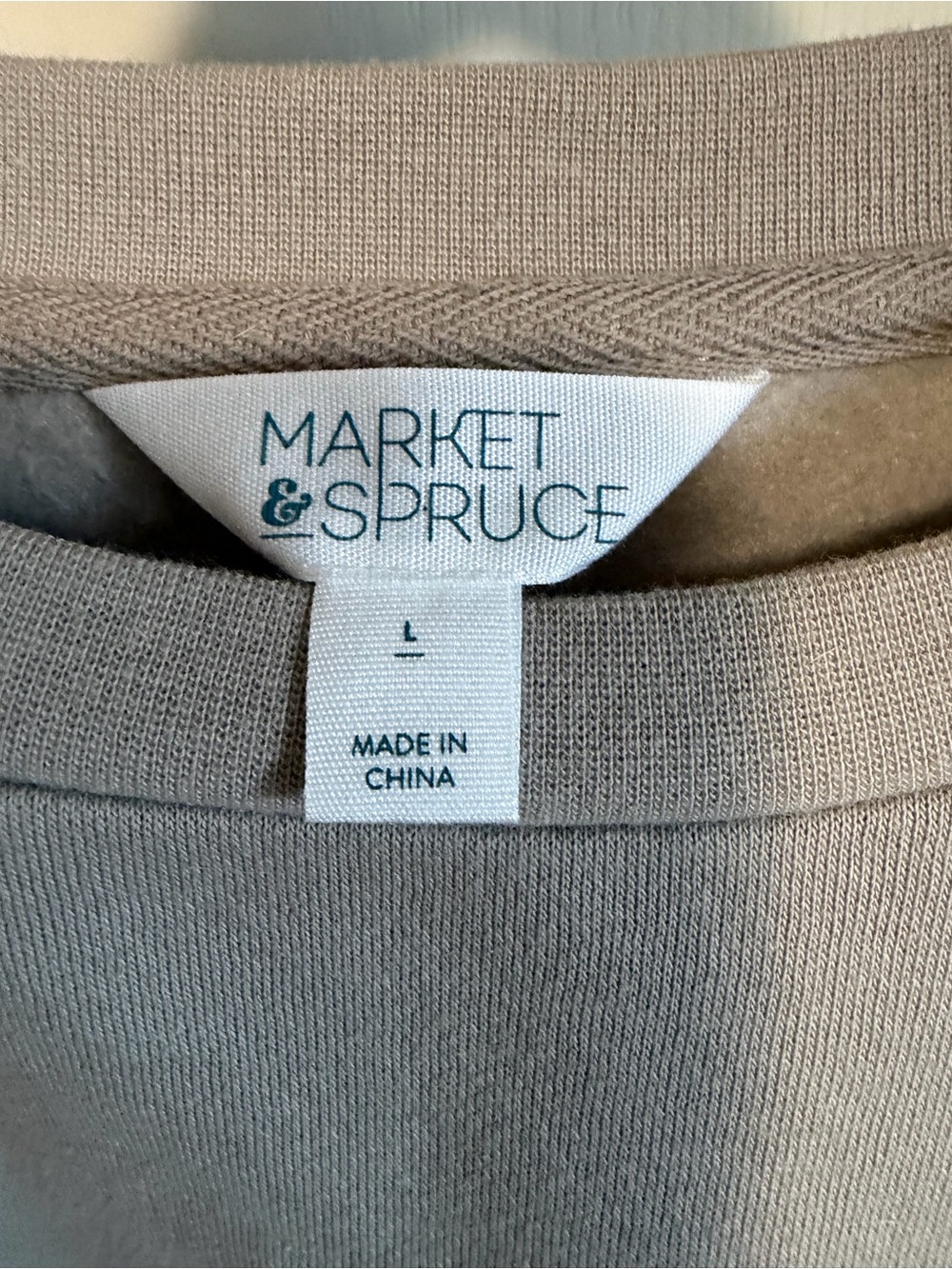 Market & Spruce Taupe Western Embroidered Sweatshirt - Picture 3 of 8